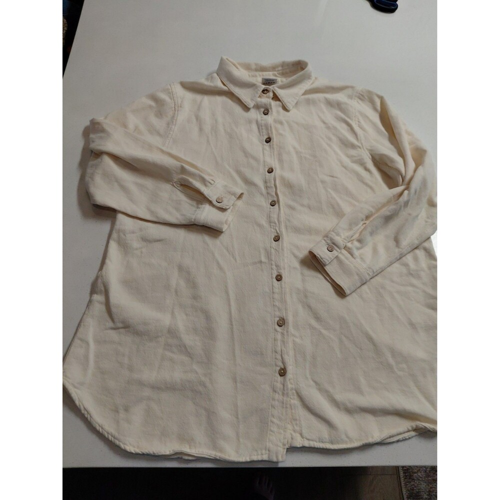Sea Breeze Of California Ivory 100% Cotton Long Sleeve Button Shirt 2XL Made USA